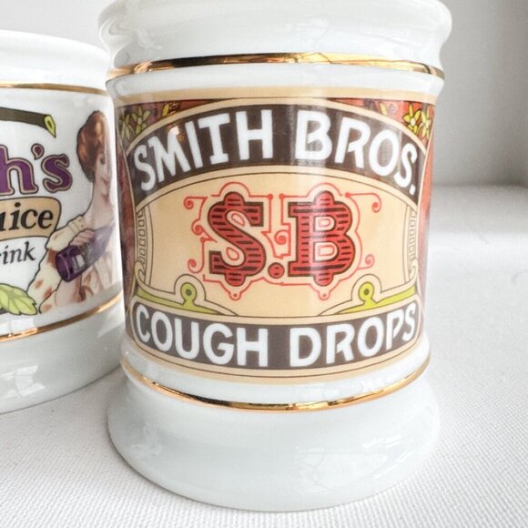 Vintage The Corner Store Mugs Set of 2 Welch's Grape Juice + Smith Bros Drops - Picture 6 of 8